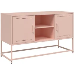 Helloshop26 - Multimedia-TV-Ständer TV-Regal TV-Sideboard Esszimmer Wohnzimmer Schlafzimmer rosa 100,5 x 39 x 60,5 cm Stahl rosa 02_0028284