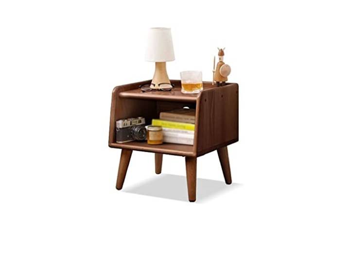 YCCHAH Bett mit Stauraum Multifunktional quadratische Nachttisch Rack Schlafzimmer Locker Wohnzimmer Couchtisch halb geöffneter Desktop(B)