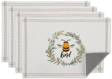 DII Bee Kind Reversible Embellished Placemat (Set of 4)