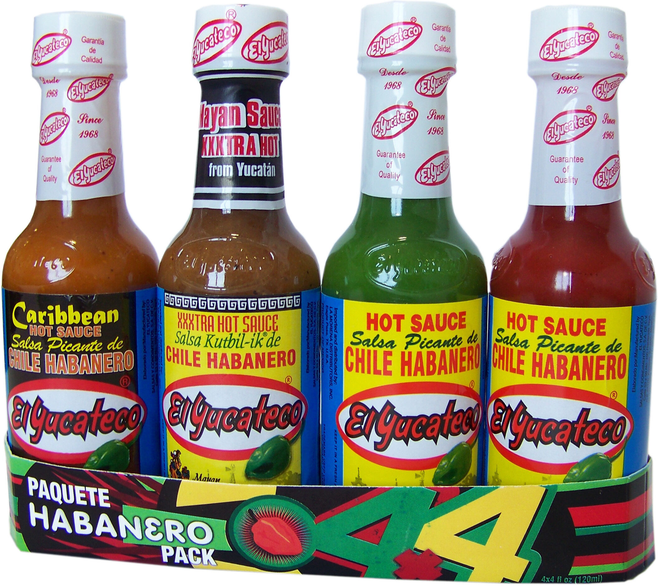 El Yucateco Habanero 4 x 120ml Pack