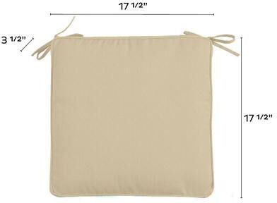 Replacement Chair Cushion - 17.5x17.5 - Box Edge, Canopy Fern/White - Ballard Designs