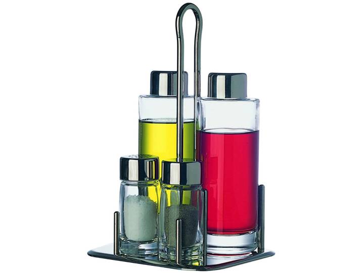 Menage Piazza weiss Edelstahl H 21.8 cm - Menage