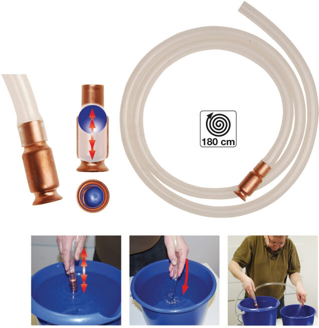 Pompe transvasement manuelle a poussoir avec clapet BGS ; BGS technic (4066)