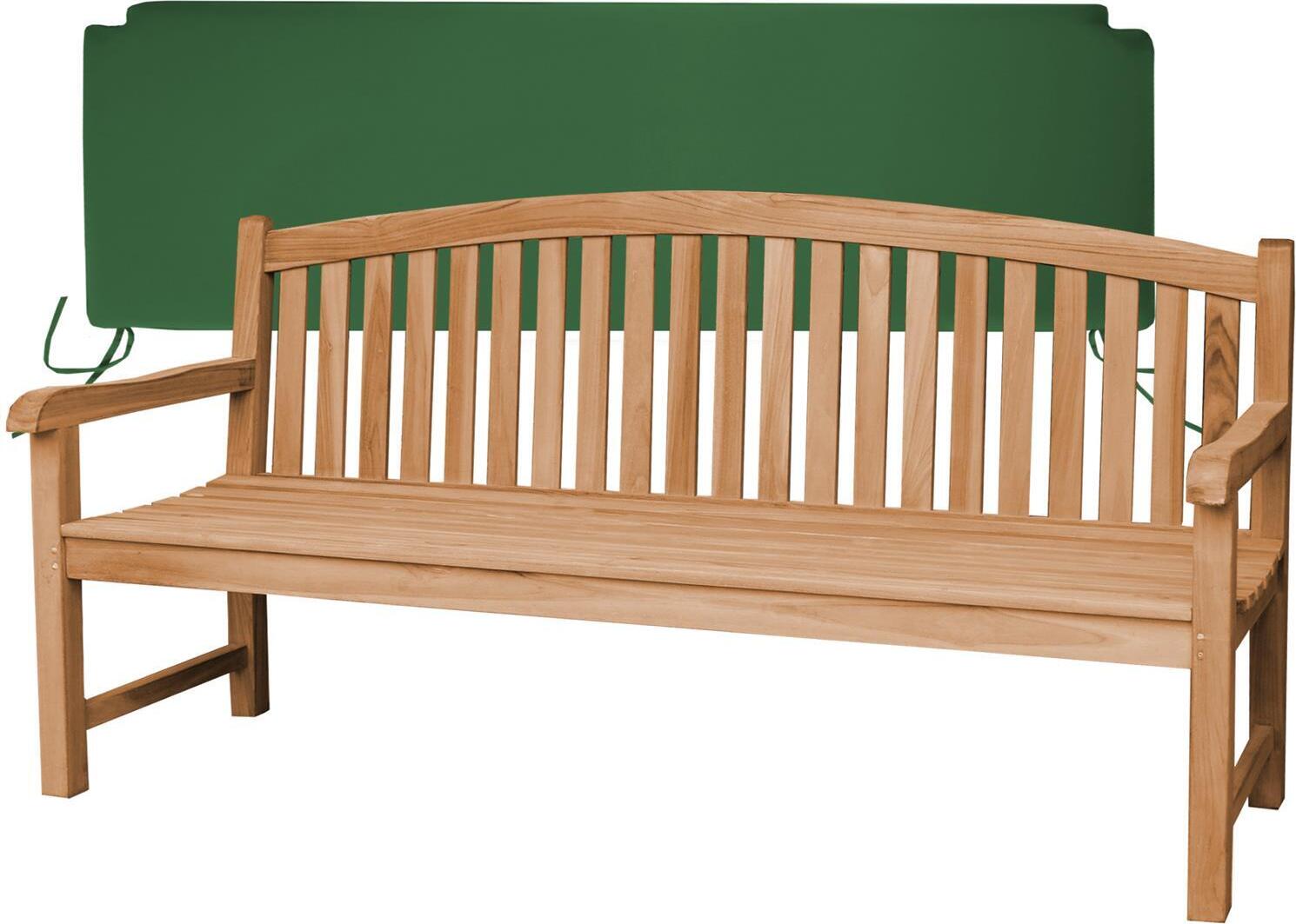 Gartenbank Bari Teak Massivholz 180 cm Grün