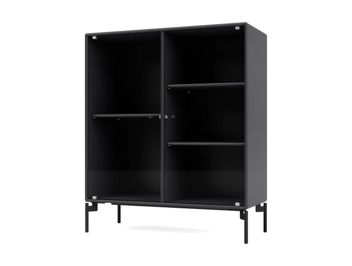 Montana Ripple II Vitrinenschrank 69,6x82,2x30 cm Anthracite-Beine black
