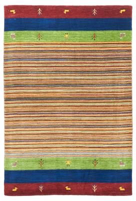 ECARPETGALLERY Hand Loomed Kashkuli Gabbeh Red Wool Rug - 4'0 x 5'11