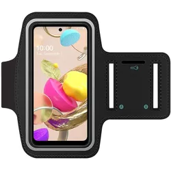 SmartFitness LG K42 Handy Sport Armband, Smartphone Sportarmband, Schwarz