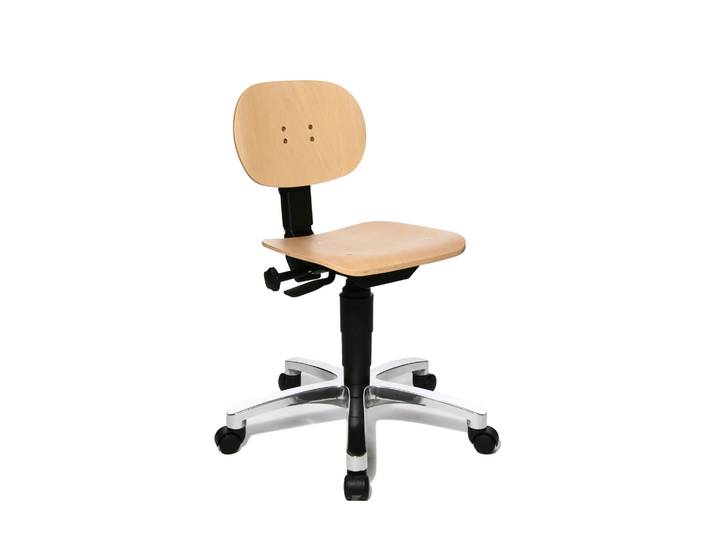Tec 11 - Drehhocker Buche/Aluminium