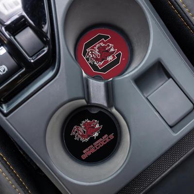Evergreen University of South Carolina 4-Piece Ceramic Car Coaster Set