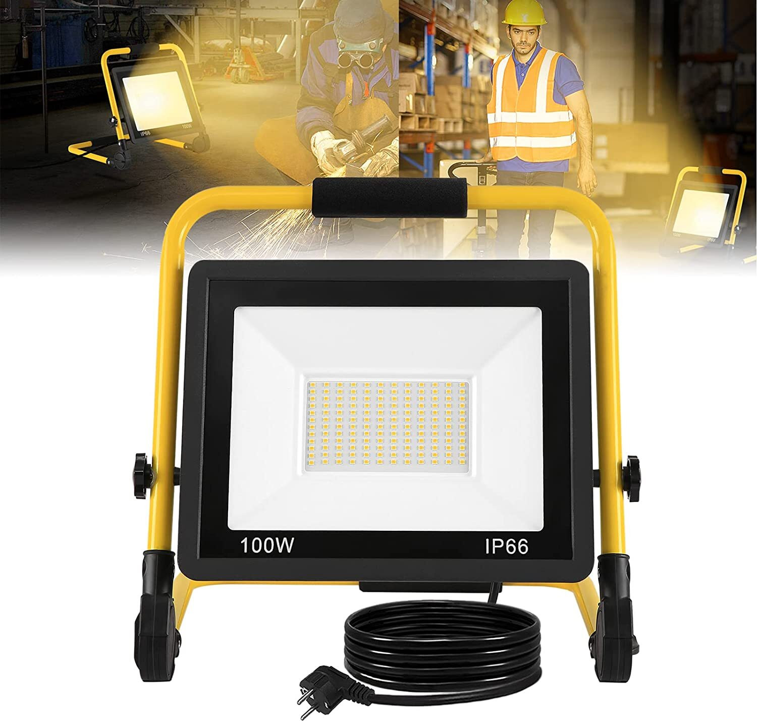 ACXIN LED bouwlamp 100W warm wit licht IP66 waterdicht