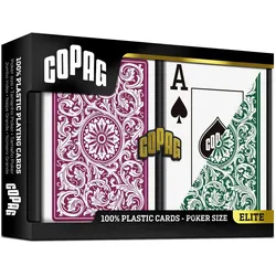 ASS Altenburg COPAG Elite - Jumbo Face - 2 index - Green/Burgundy Double-Deck (Englisch, 2 - 10 Spieler)