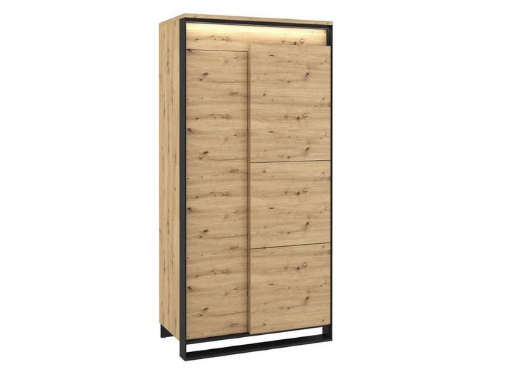 Compleo Kleiderschrank LIMA Push to open Funktion, LED-Beleuchtung, 2-Drehtüren