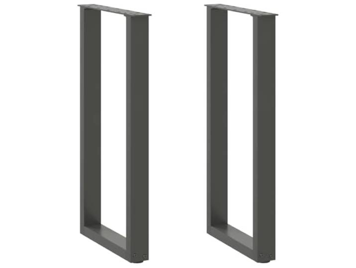 hliofuir 2er Set Konsolentischbeine U-Form Stahl Anthrazit 38x73 cm Robuste Tischkufen aus pulverbeschichtetem Stahl in U-Form für individuelle Beistelltische im Flur oder Wohnzimmer.