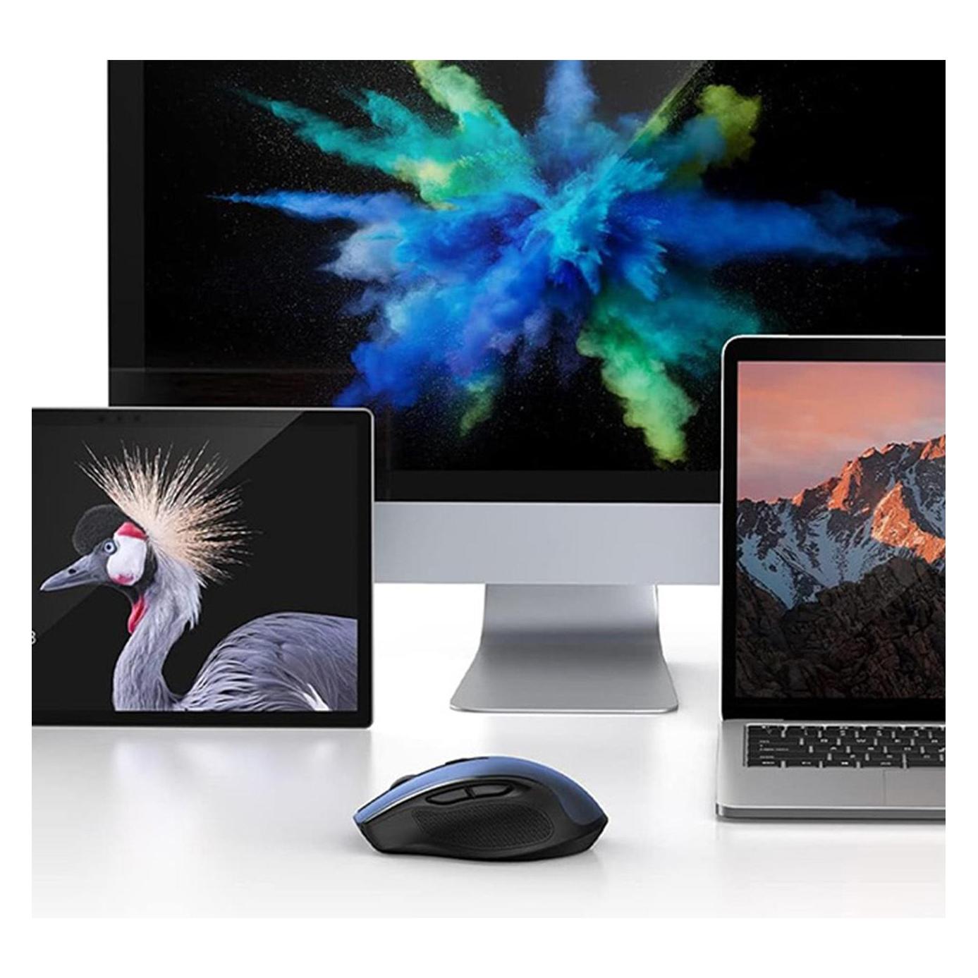 Ugreen Bezprzewodowa mysz MU006 2.4 GHz + Bluetooth 5.0 (granatowa) (Kabellos) (1579257258)