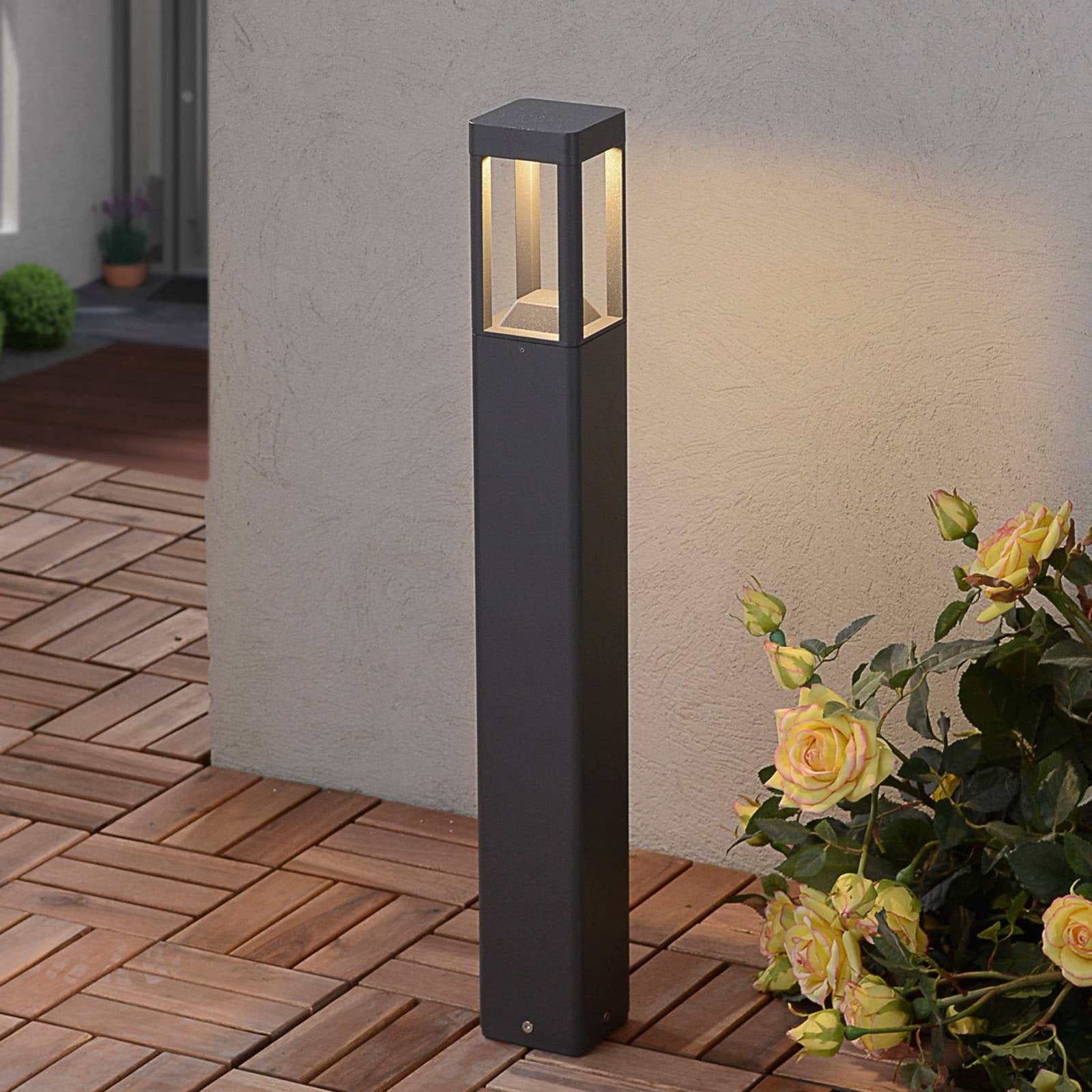 Lucande Bernd LED tuinpadverlichting - Modern - Zwart - Aluminium