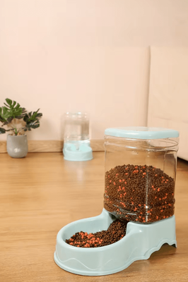 Inspire Curations FreshFlow 3.8L Automatic Pet Feeder & Water Dispenser Set automatic Pet Feeder blue