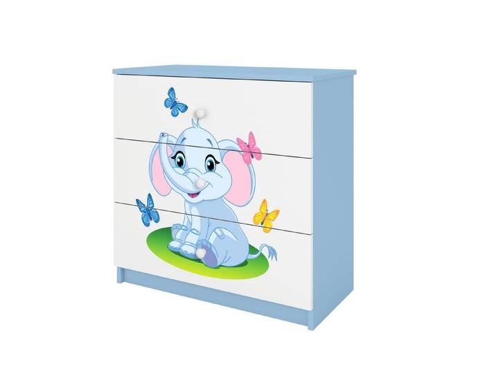 Raumhirsch Furniture Kinderregal Kinderkommode mit Tiermotiven, Spielzeugregal mit Schubladen - Kinderzimmermöbel, stabile Konstruktion, kindgerecht, verschiedene Farben & Designs