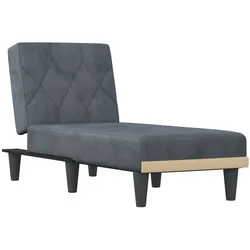vidaXL Chaiselongue Dunkelgrau Samt