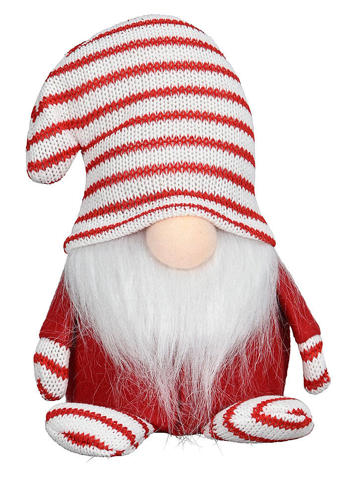 POSIWIO Dekofigur "Wichtel" in Weiß/ Rot - (H)18 cm - onesize