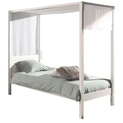 HIMMELBETT Katerína 208x191x98 aus Massivholz in Weiß
