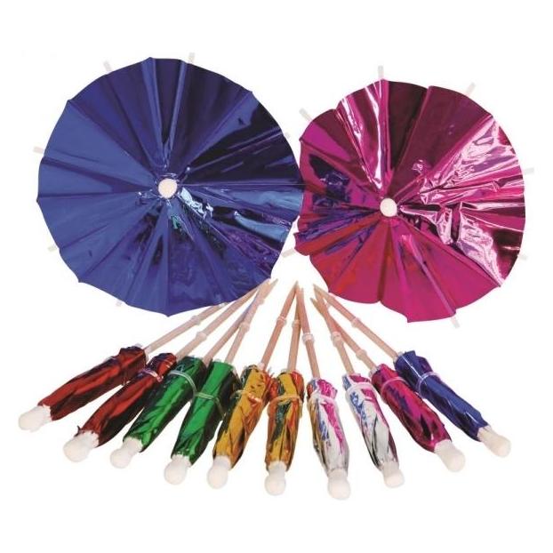 Scanseason Party Deco Drinksparasol med farvet folie (SC635043)