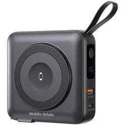 Mobile Origin Powerbank & Travel Charger (10000 mAh, 20 W, 38.50 Wh), Powerbank, Schwarz
