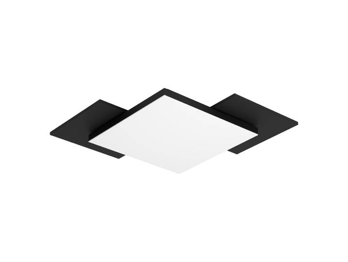 Plafonnier Eglo Tamuria LED noir / bois Plafonnier 12 watts