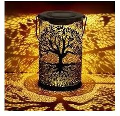 Uplift Essentials Iron Solar Lantern Outdoor Decorative Garden Light big Tree