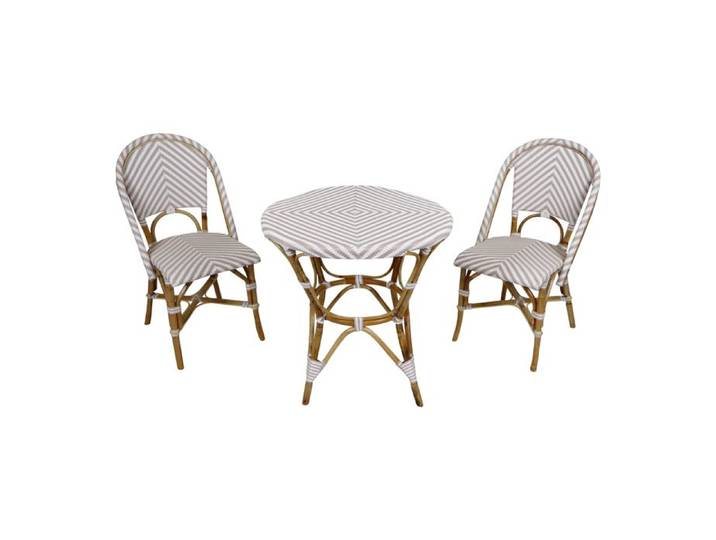 AXI Jacqueline Table et Chaise Bistrot Rose Sombre/Blanc 2 Chaises 1 Table Ensemble Bistro Extérieur Table de bistro avec 2