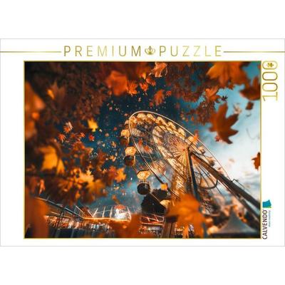 CALVENDO Puzzle Der Herbst ist voll dabei und bringt ein Fest aus Farben und Bewegung mit | 1000 Teile Lege-Größe 64x48cm Foto-Puzzle für glückliche