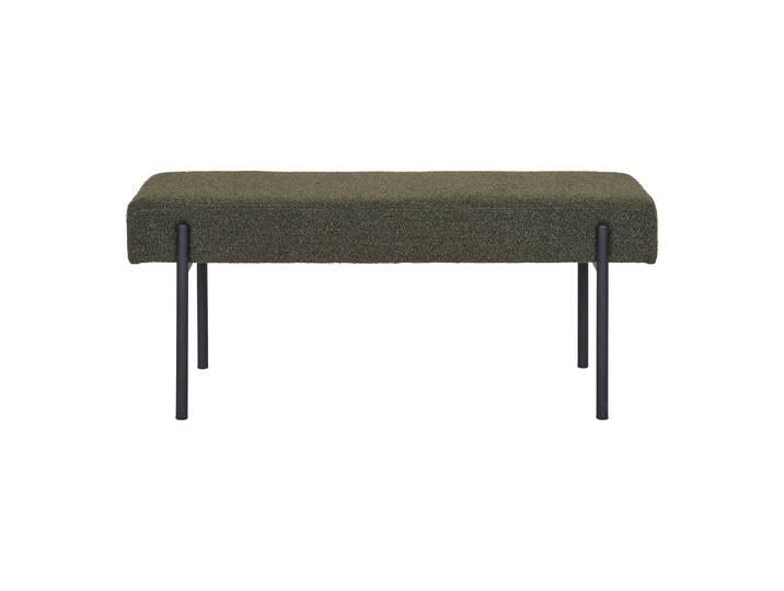 Sitzbank Lenny Bouclé mit Metallbeinen - Beige - Bouclé - Luxusbetten24