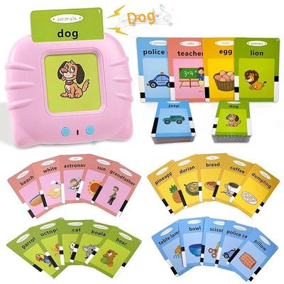 Uplifted Finds Kids Toddler Talking Flash Cards 224 Sight Words Montessori Sensory Toys pink Set A