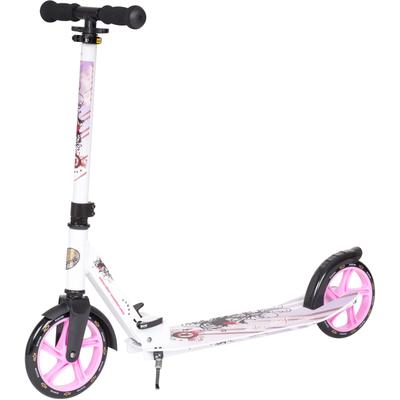 Cityroller STAR-SCOOTER, lila (violett, weiß), RollerB:33cm L:98cm, mit abgesenktem XXL Trittbrett, B:33cm L:98cm
