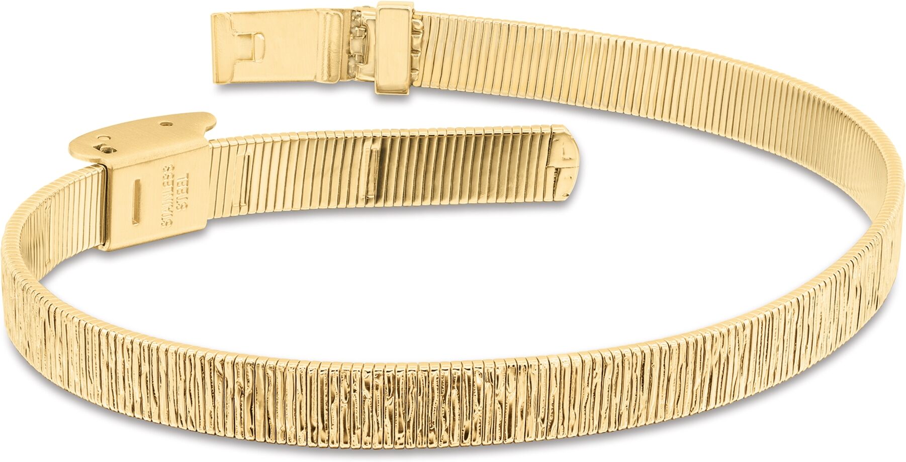 Armband CALVIN KLEIN "SOPHISTICATED TEXTURE", gold (gelbgoldfarben), Armbänder, Damen, 21,5cm, Edelstahl, Armband