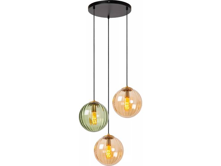 Suspension à boules de verre colorées MONSARAZ 3xE27 40W Lucide