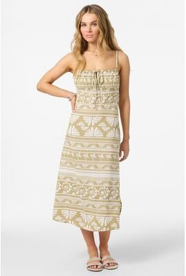 O'Neill s Wiley Abstract Midi Dress in Twill, Size Small, Viscose