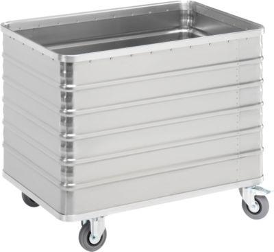 Transportwagen aus Aluminium, ohne Deckel, 415 l