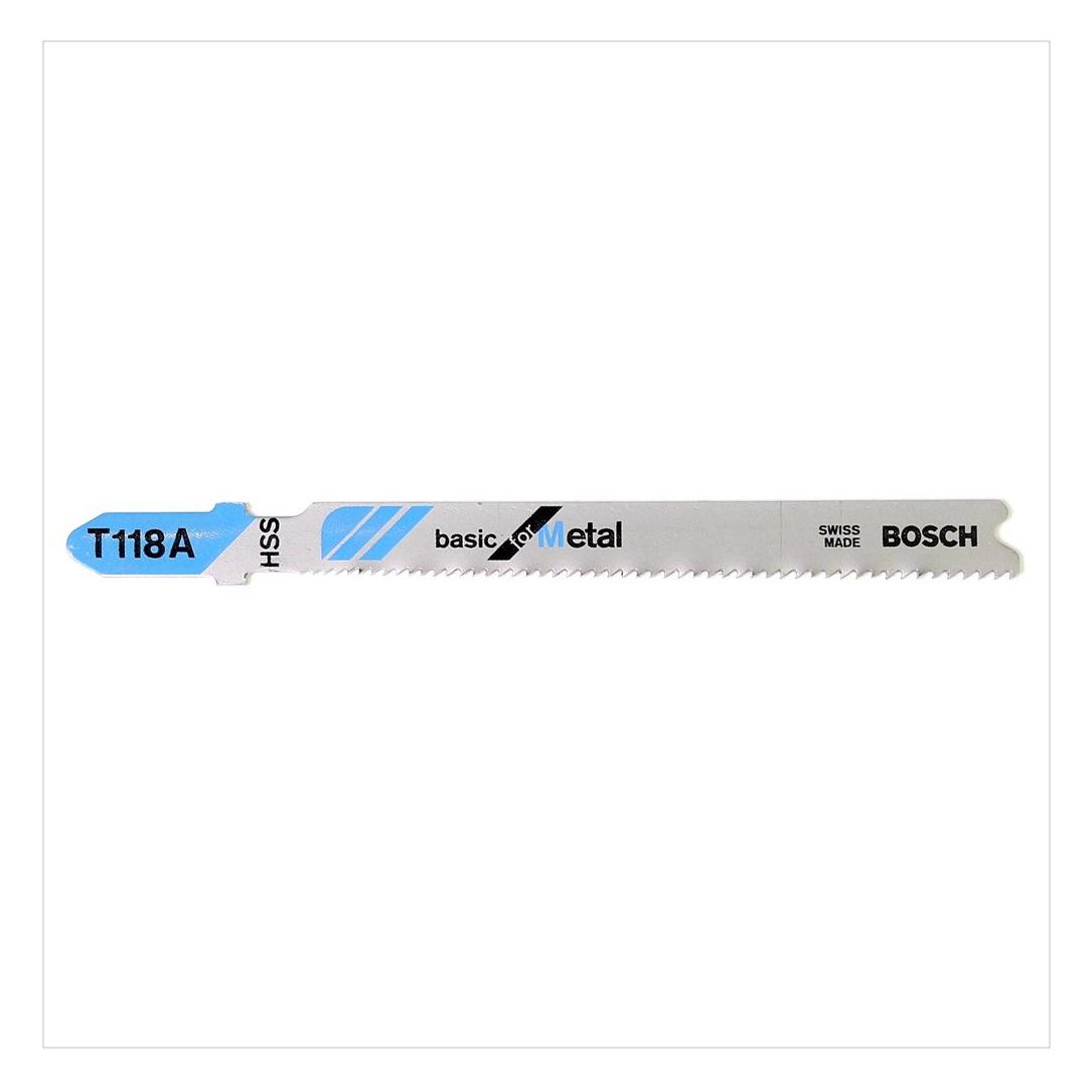 Bosch Professional Zubehör Stichsägeblatt T 118 A Basic for Metal, 5er-Pack (2608631013)