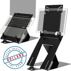 R-Go Tools R-Go Riser Duo, Tabletständer und Laptopständer, verstellbar, schwarz