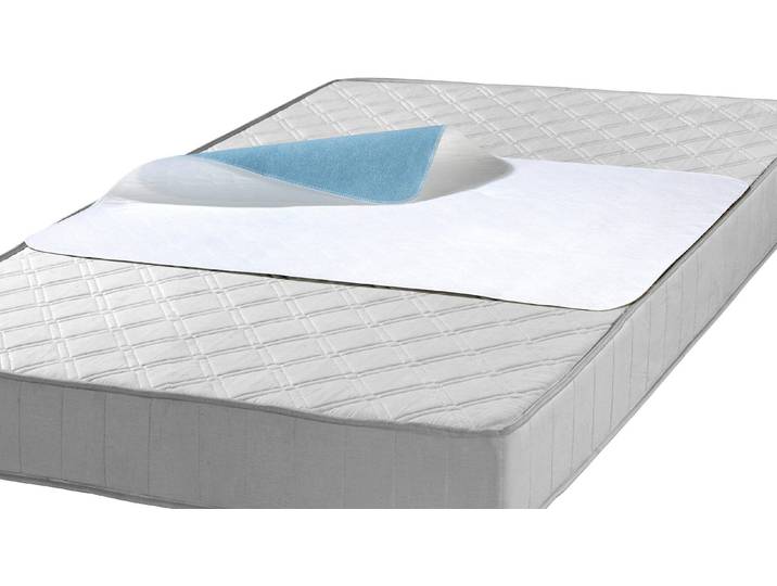 Matratzenauflage SETEX Inkontinenz-Mehrwegunterlage Generation , weiss (weiß), B:75cm H:1cm L:90cm, Bezug (oben): 100% Polyester. Bezug (unten): 100% Polyester. Füllung 2: 100% Polyurethan, Matratzenzubehör, Matratzenauflage, wasserdichte Matratzenauflage, hohe Flüssigkeitsaufnahme im Doppelpack