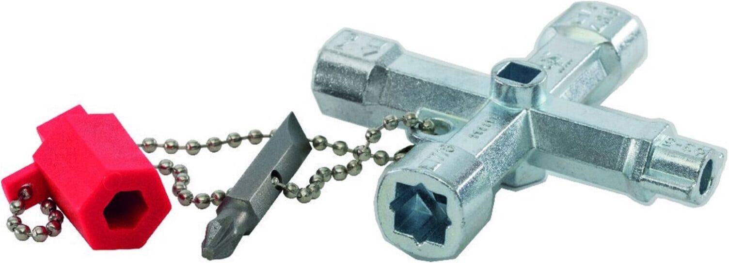 Schaltschrankschlüssel Doublehead Key 11 Funktionen m.Bitadapter ; Industrial Quality Supplies (400177)