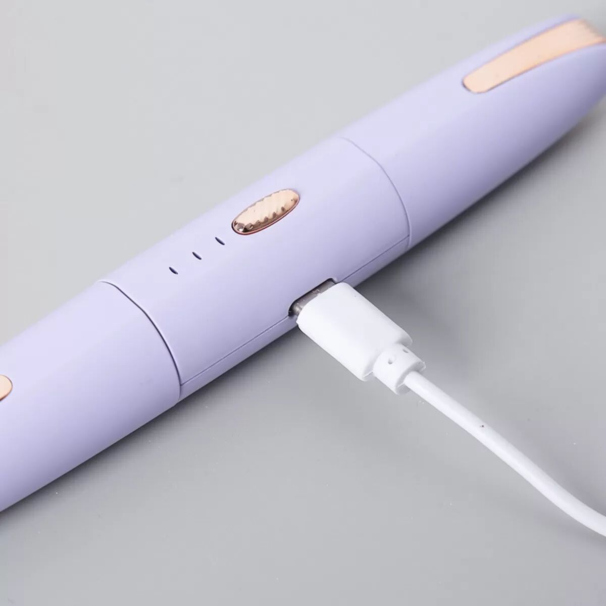 INF Recourbe-cils électrique chauffant et tondeuse à sourcils 2-en-1, rechargeable par USB, chauffage rapide Violet