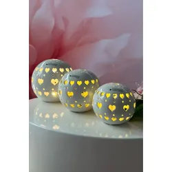 Lichtkugel Venetta 15cm LED creme