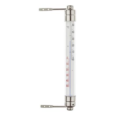 Analoges Fenster-Thermometer silber/weiß