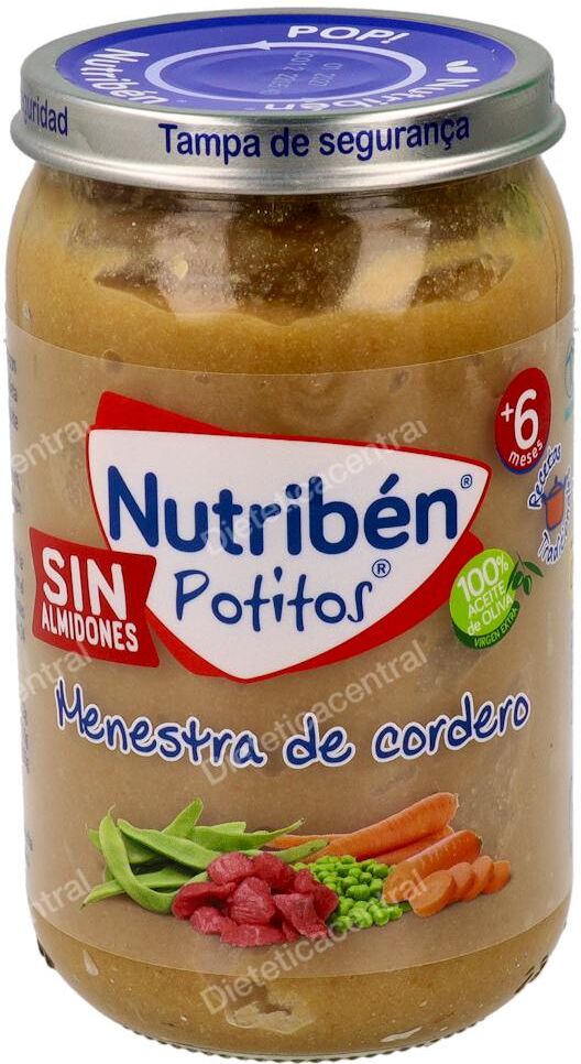 Nutriben nutriben purÉ-tarrito menestra de cordero 235gr.