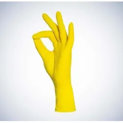 Med-Comfort Style Lemon | Nitril Handschuhe | 100 Stück | Gelb | Größe XS | gelb