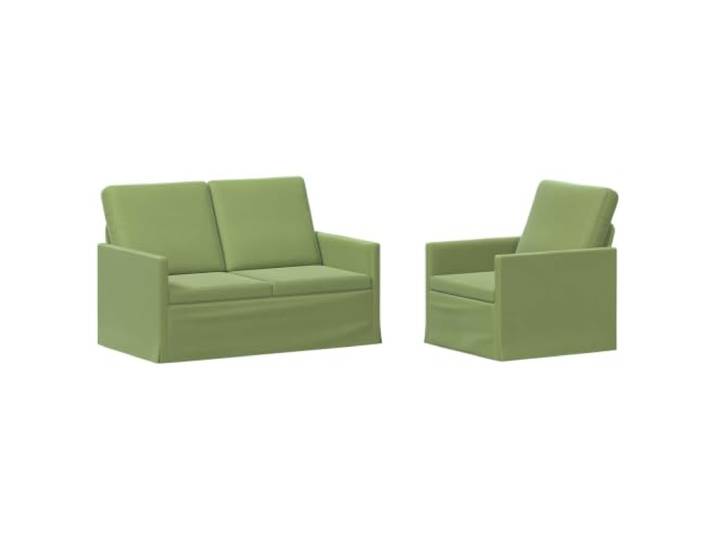 vidaXL Sofa-Set 2 pcs Hellgrün Samt (V) Samtpolsterung für Komfort und Style, Metallrahmen sorgt für hohe Stabilität, Für maximalen Komfort gemacht