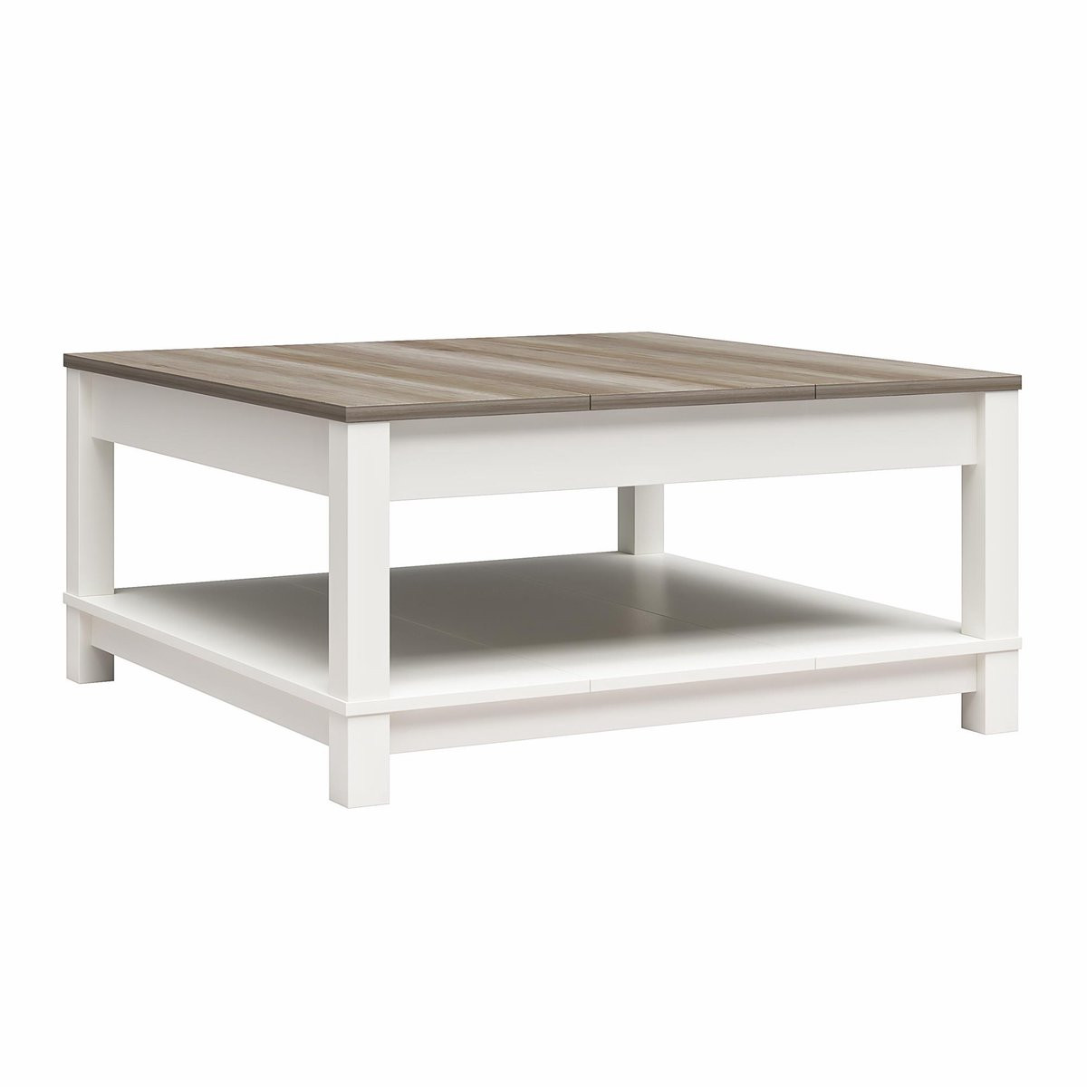 Chapel Hill Salontafel met 1 plank in witte eikenhout look