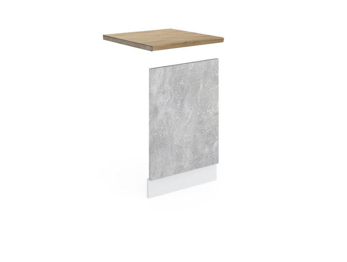 Vicco Frontblende R-Line Beton 45 cm, AP Eiche, Grau, Weiß, Rechteckig, 45x67.4x60 cm, Küchen, Küchenmöbel, Küchenschränke, Küchenunterschränke