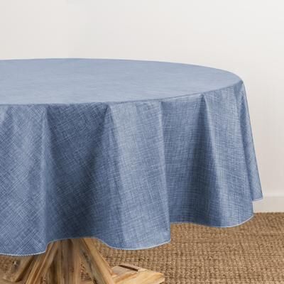 Threadmade Monterey Linen Texture Vinyl Indoor/Outdoor Tablecloth